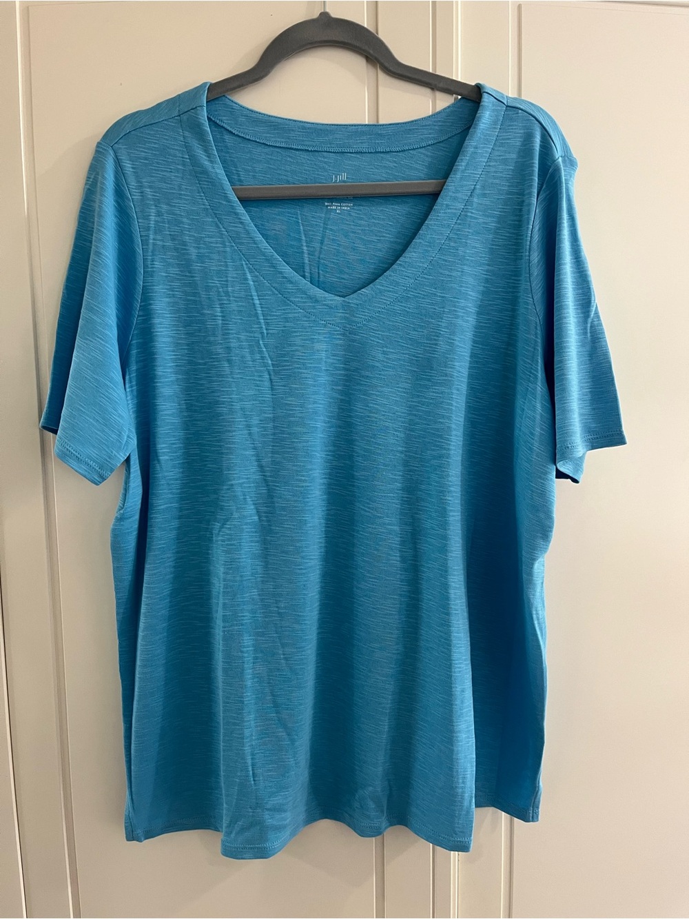 J. Jill Pima-Slub Elbow-Sleeve Tee - XL